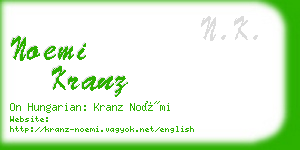 noemi kranz business card